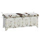 RANCHI COWHIDE IRON LOCKER BENCH WITH 4 DOORS - MyChocolateWood