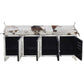 RANCHI COWHIDE IRON LOCKER BENCH WITH 4 DOORS - MyChocolateWood
