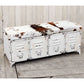 RANCHI COWHIDE IRON LOCKER BENCH WITH 4 DOORS - MyChocolateWood