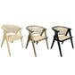 RAVELLA  SOLID ELMWOOD/RATTAN CHAIR KITCHEN CHAIR  DINING CHAIR ACCENT CHAIR  BLACK - MyChocolateWood
