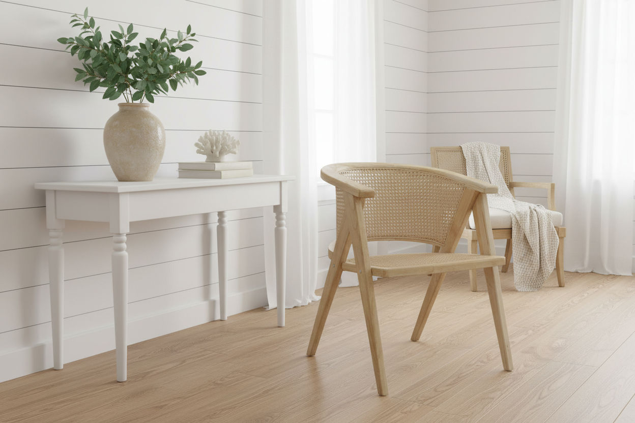 RAVELLA  SOLID ELMWOOD/RATTAN CHAIR KITCHEN CHAIR  DINING CHAIR ACCENT CHAIR NATURAL - MyChocolateWood
