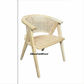 Ravella Solid Elmwood / Rattan Chair in Black - Chocolate Wood