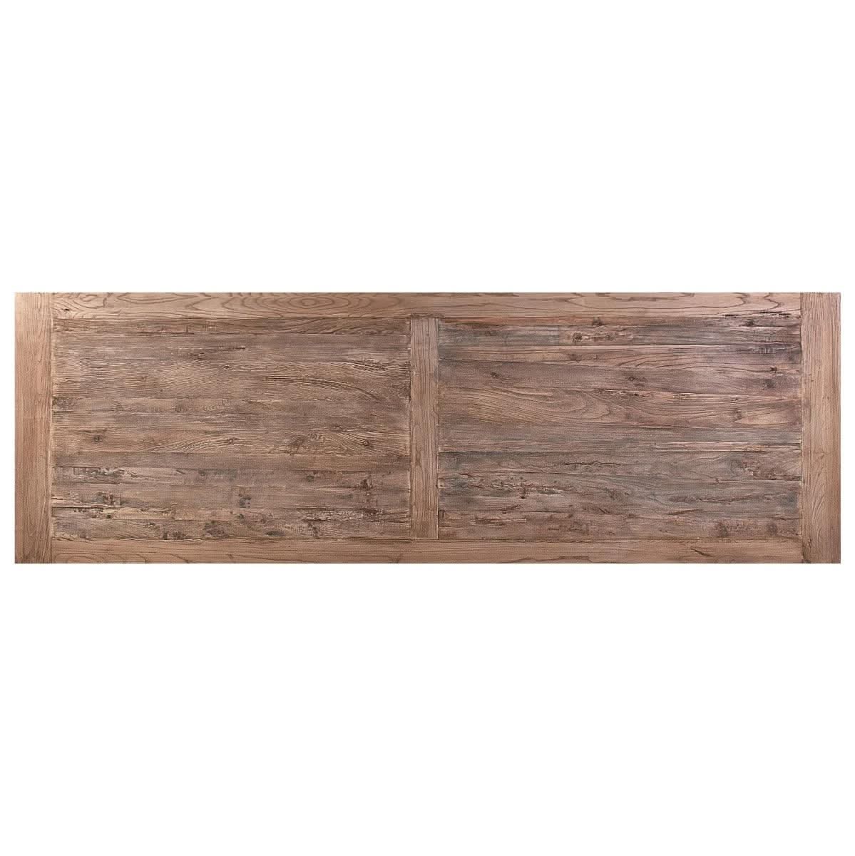 RECANATI RECLAIMED ELM TIMBER DINING TABLE/ WHITE LEGS 300CM - MyChocolateWood