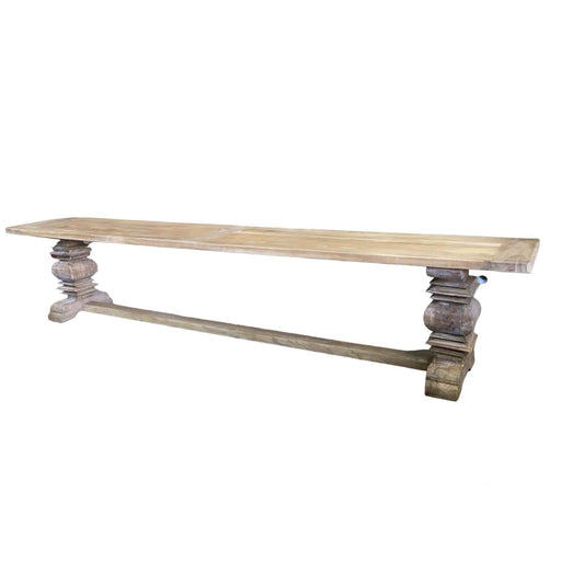 RHIANNON FARMHOUSE HAMPTON STYLE RUSTIC BENCH 185CM - MyChocolateWood