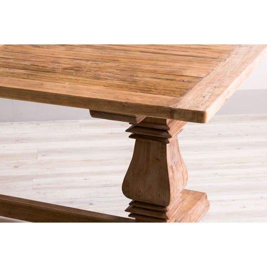 RHIANNON FARMHOUSE HAMPTON STYLE RUSTIC DINING TABLE 245CM - MyChocolateWood