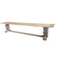RHIANNON FARMHOUSE RUSTIC DINING TABLE 200CM + 2 X RHIANNON FARMHOUSE BENCHES IN RECYCLED ELM - MyChocolateWood