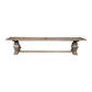 RHIANNON FARMHOUSE RUSTIC DINING TABLE 200CM + 2 X RHIANNON FARMHOUSE BENCHES IN RECYCLED ELM - MyChocolateWood