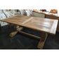 RHIANNON FARMHOUSE RUSTIC DINING TABLE 245CM + 2 X RHIANNON FARMHOUSE BENCHES IN RECYCLED ELM - MyChocolateWood