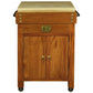 Ricardo Solid Mahogany Butcher Block Kitchen Island, Small, in Light Pecan - Chocolate Wood