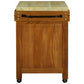 RICARDO SOLID MAHOGANY/SOLID TEAK TIMBER SMALL BUTCHER BLOCK KITCHEN ISLAND IN LIGHT PECAN WITH CASTORS - MyChocolateWood