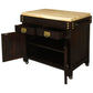 Ricardo Solid Mahogany Butcher Block Kitchen Island, Large, in Chocolate - Chocolate Wood