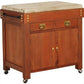 Ricardo Solid Mahogany Butcher Block Kitchen Island, Large, in Light Pecan - Chocolate Wood