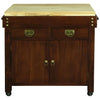Ricardo solid mahogany timber large butcher block kitchen island with castors, crafted by Chocolate Wood for durable kitchen use