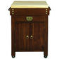 Ricardo Solid Mahogany Butcher Block Kitchen Island, Small, in Mahogany - Chocolate Wood