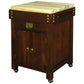 Ricardo solid mahogany timber small butcher block kitchen island with castors in rich mahogany color, sturdy and functional.