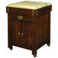 Ricardo Solid Mahogany Butcher Block Kitchen Island, Small, in Mahogany - Chocolate Wood