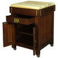 Ricardo Solid Mahogany Butcher Block Kitchen Island, Small, in Mahogany - Chocolate Wood