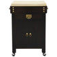 Ricardo Solid Mahogany Butcher Block Kitchen Island, Small, in Chocolate - Chocolate Wood