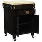 Ricardo Solid Mahogany Butcher Block Kitchen Island, Small, in Chocolate - Chocolate Wood