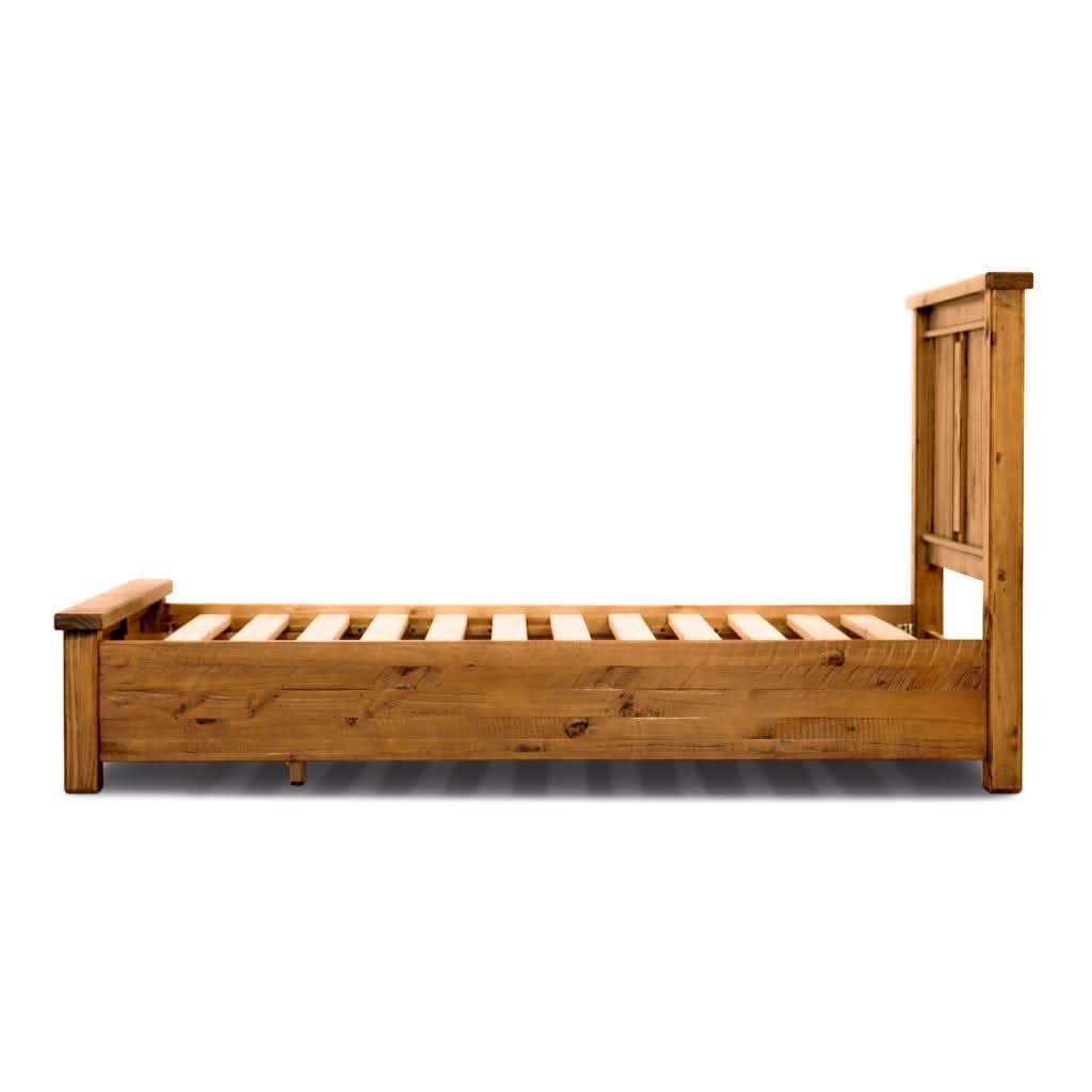 RICHMOND KING SIZE BED IN SOLID PINE WITH END DRAWERS - MyChocolateWood