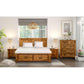 Richmond King Bed with Tallboy & 2 Bedside Tables Package - Chocolate Wood