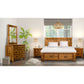 RICHMOND QUEEN SIZE BED WITH DRESSER + MIRROR & TWO BEDSIDE TABLES - PACKAGE DEAL - MyChocolateWood