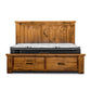 RICHMOND SOLID PINE QUEEN SIZE BED WITH END DRAWERS - MyChocolateWood
