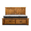 RICHMOND SOLID PINE QUEEN SIZE BED WITH END DRAWERS