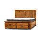 RICHMOND SOLID PINE QUEEN SIZE BED WITH END DRAWERS - MyChocolateWood