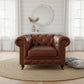 RIMINI HAMPTON COURT AGED LEATHER ARMCHAIR - MyChocolateWood