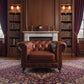 RIMINI HAMPTON COURT AGED LEATHER ARMCHAIR - MyChocolateWood