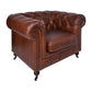 RIMINI HAMPTON COURT AGED LEATHER ARMCHAIR - MyChocolateWood