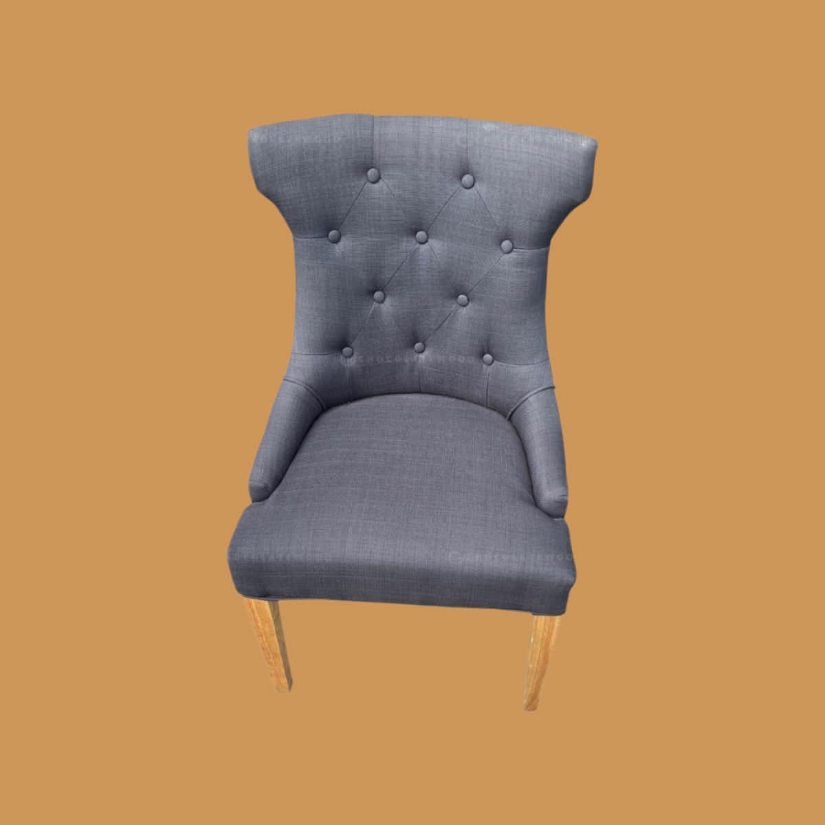 RIO SOLID OAK CHAIR IN CHARCOAL WITH OAK LEGS - MyChocolateWood