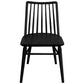 RIVIERA SOLID OAK DINING CHAIRS IN BLACK SET OF 2 - MyChocolateWood