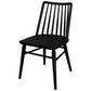Riviera Solid Oak Dining Chairs in Black, Set of 2 - Chocolate Wood