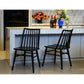 RIVIERA SOLID OAK DINING CHAIRS IN BLACK SET OF 2 - MyChocolateWood