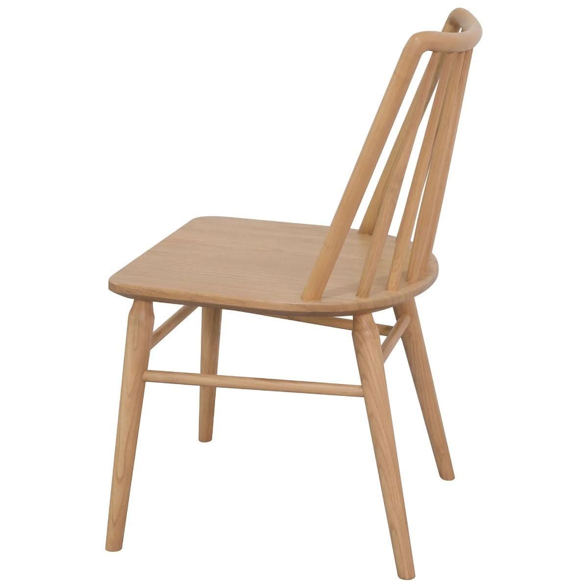 RIVIERA SOLID OAK DINING CHAIRS IN NATURAL SET OF 2 - MyChocolateWood