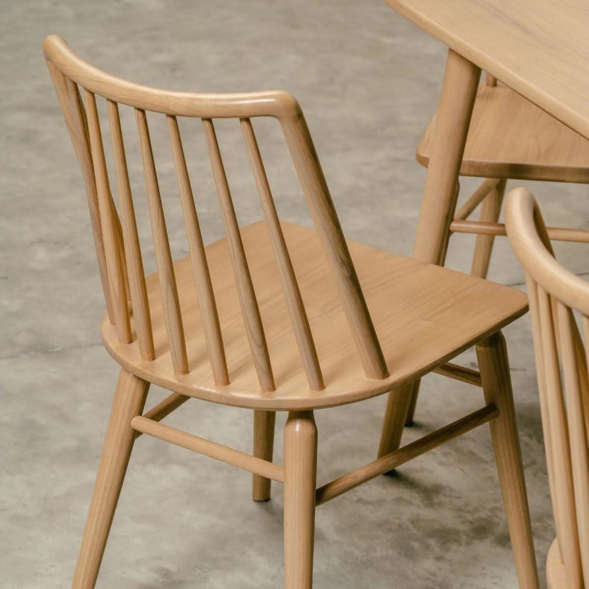 RIVIERA SOLID OAK DINING CHAIRS IN NATURAL SET OF 2 - MyChocolateWood
