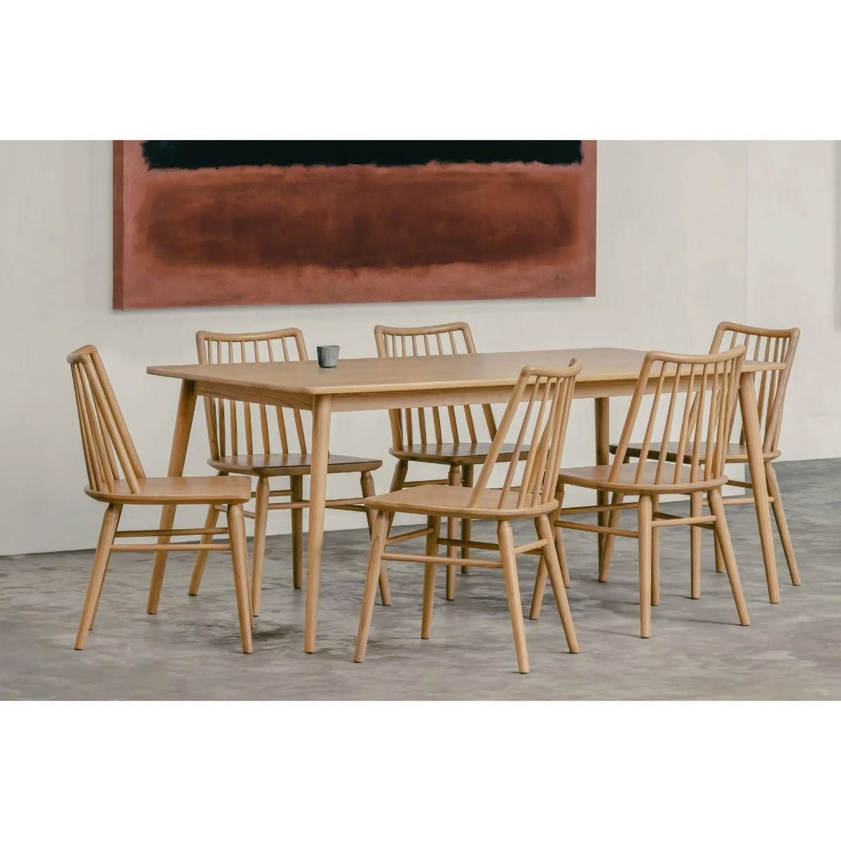 RIVIERA SOLID OAK DINING CHAIRS IN NATURAL SET OF 2 - MyChocolateWood