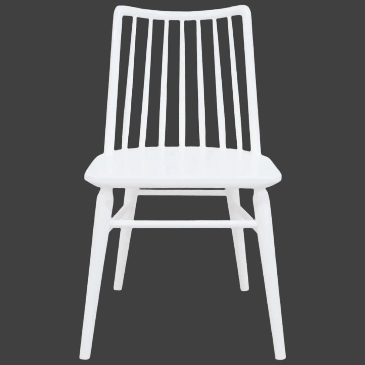 RIVIERA SOLID OAK DINING CHAIRS IN WHITE SET OF 2 - MyChocolateWood