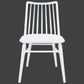 Riviera Solid Oak Dining Chairs in White, Set of 2 - Chocolate Wood