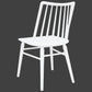 Riviera Solid Oak Dining Chairs in White, Set of 2 - Chocolate Wood