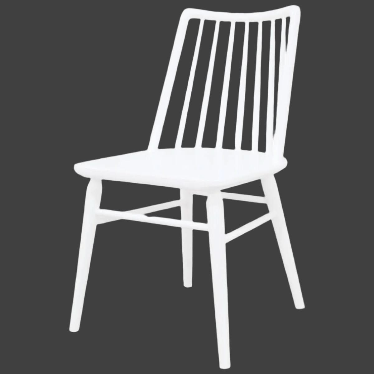 RIVIERA SOLID OAK DINING CHAIRS IN WHITE SET OF 2 - MyChocolateWood