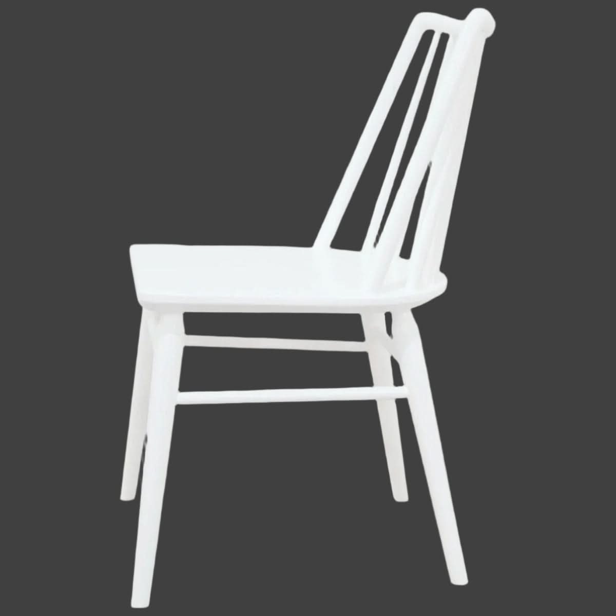 RIVIERA SOLID OAK DINING CHAIRS IN WHITE SET OF 2 - MyChocolateWood