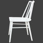 Riviera Solid Oak Dining Chairs in White, Set of 2 - Chocolate Wood