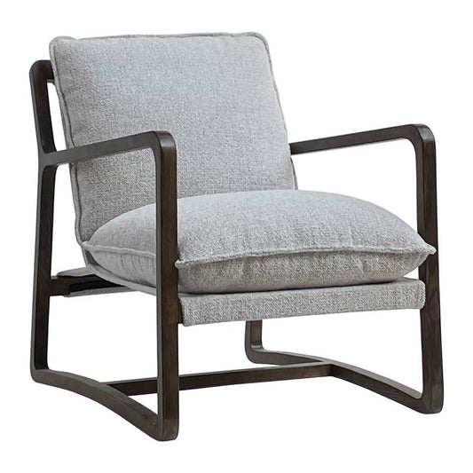 ROGAN BOUCLE TEXTURED FABRIC/ASHWOOD CHAIR IN OAT