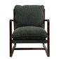 Rogan Boucle Textured Fabric / Ashwood Chair in Pine - Chocolate Wood