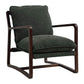 Rogan Boucle Textured Fabric / Ashwood Chair in Pine - Chocolate Wood