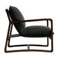 Rogan Boucle Textured Fabric / Ashwood Chair in Pine - Chocolate Wood