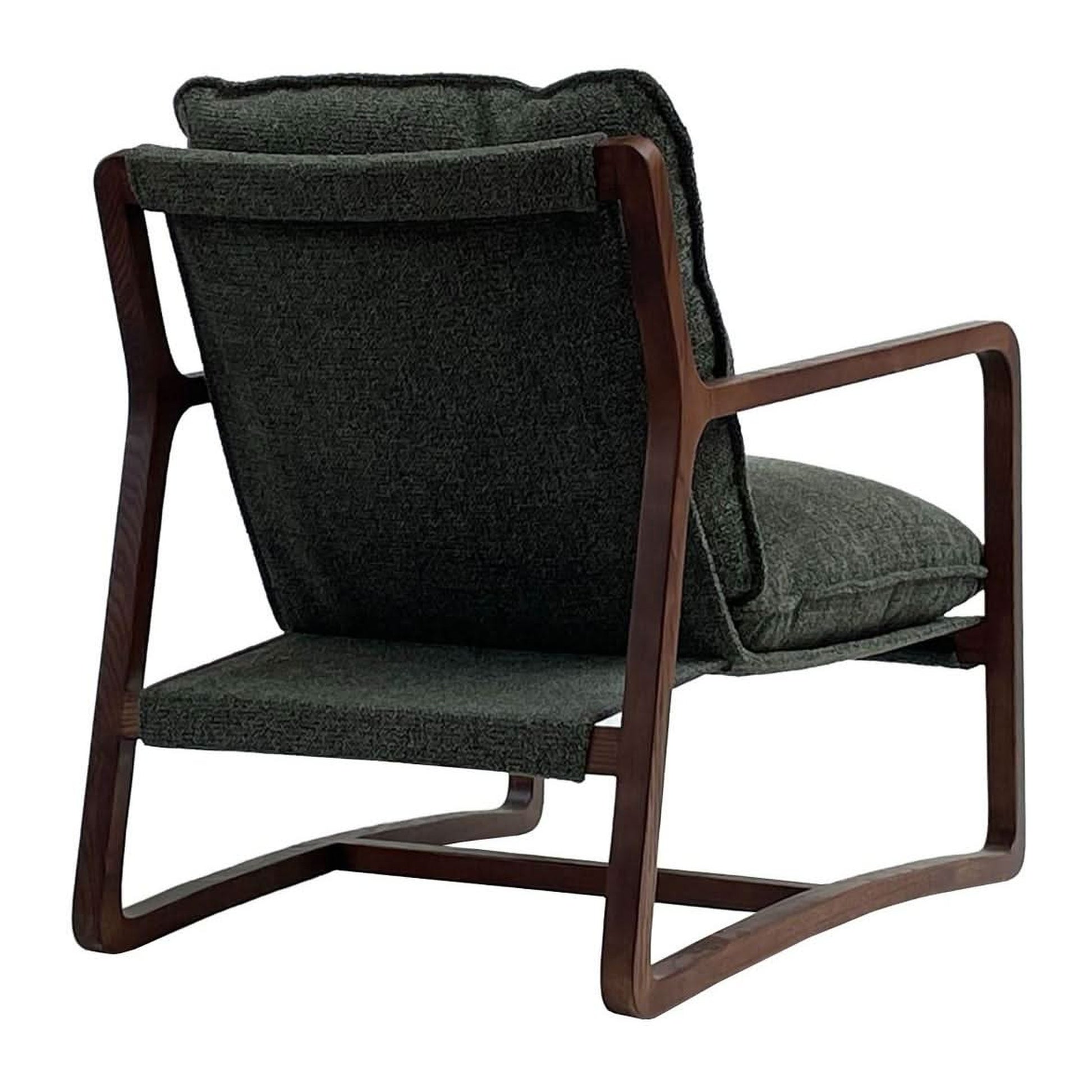 Rogan Boucle Textured Fabric / Ashwood Chair in Pine - Chocolate Wood